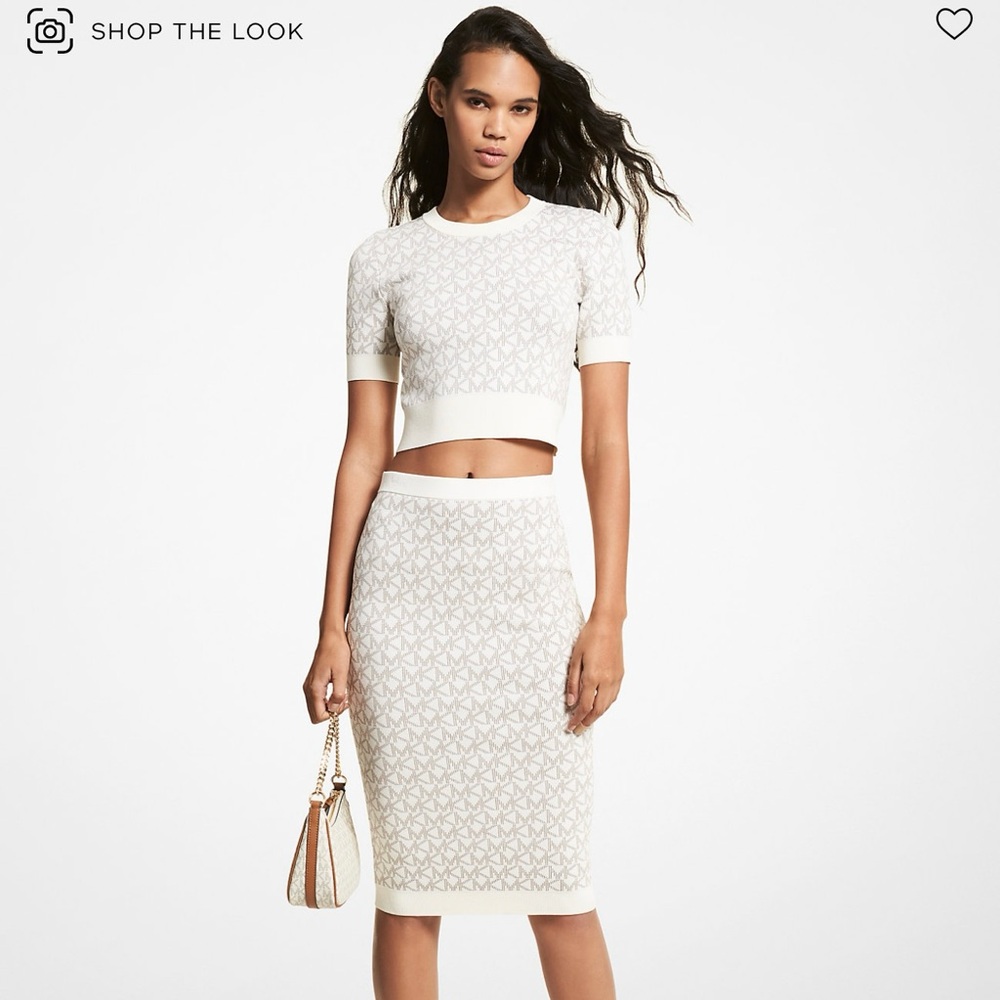 Michael Kors set jacquard Top and Skirt size S NWT